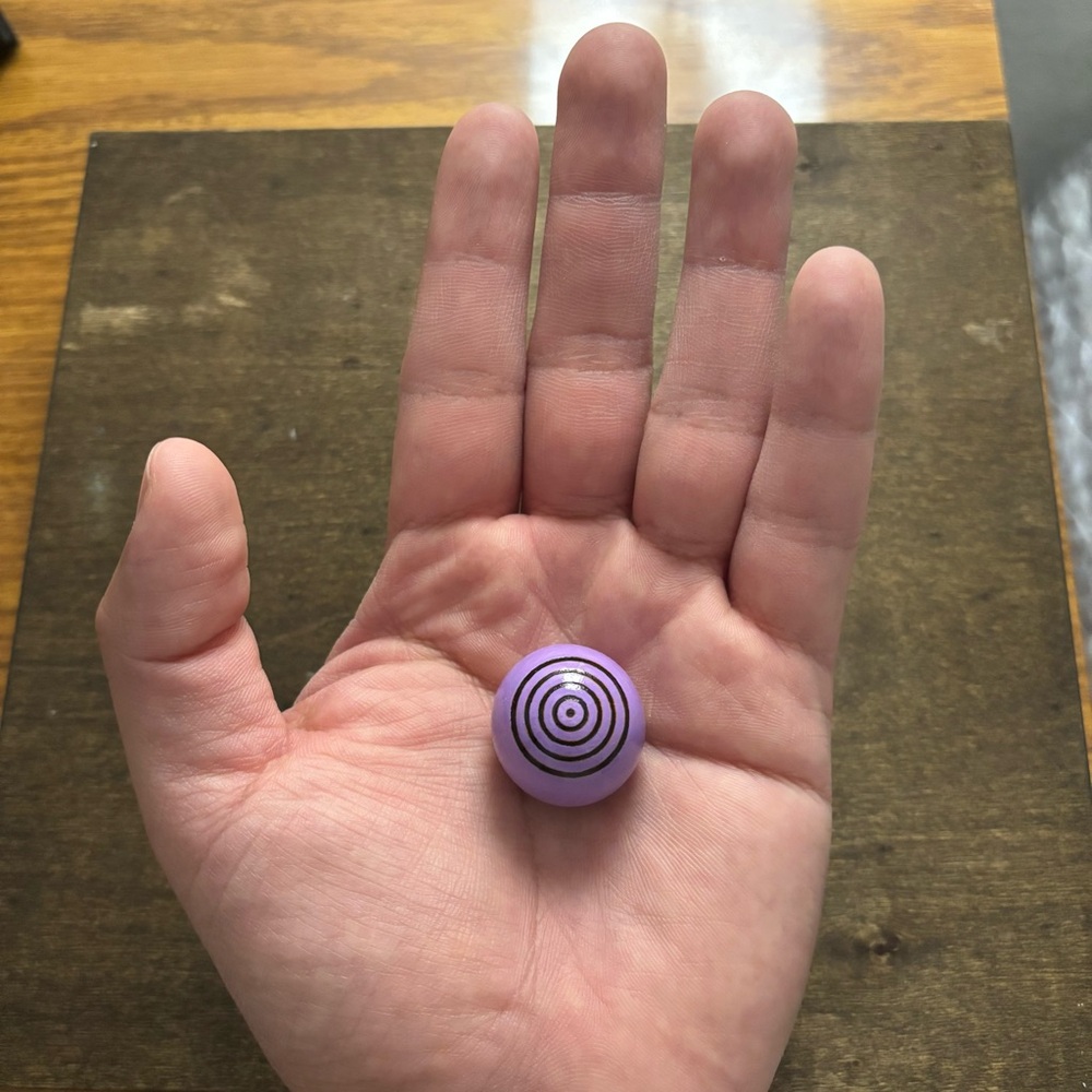 Naruto Rinnegan 1 Inch Wooden Eyeball Human Size - Picture 8 of 9